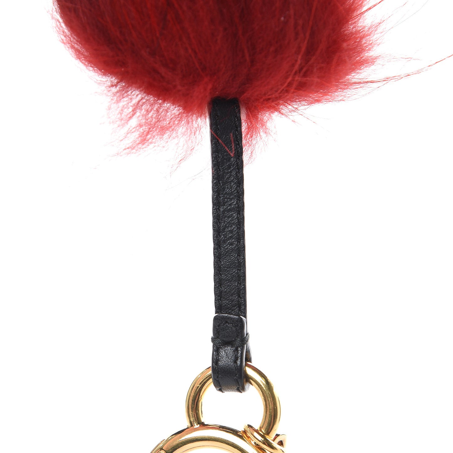 Rabbit Mink Fox Fur Hearty Monster Bag Bug Charm Red Pink