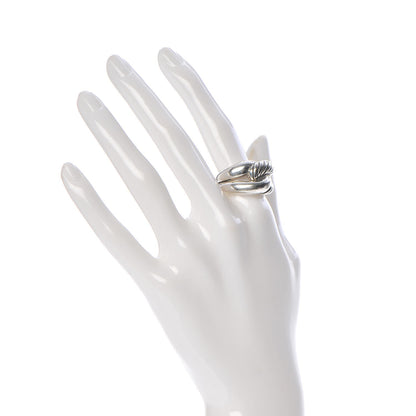 David Yurman Sterling Silver Single Loop Labyrinth Ring 58 8.5 7 of 10