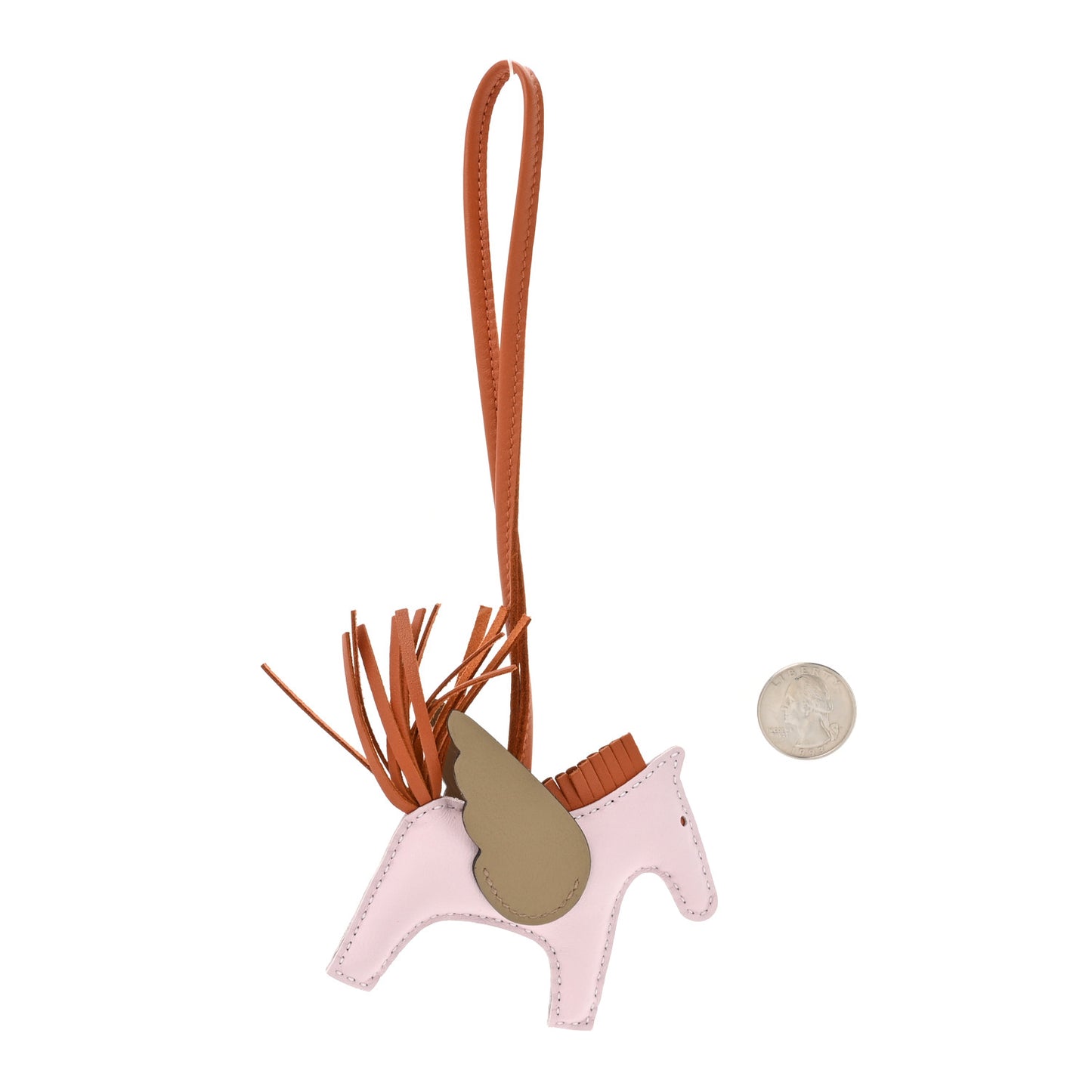Milo Lambskin Grigri Rodeo Pegase Horse Bag Charm PM Mauve Pale Pain D'epice Beige Marfa