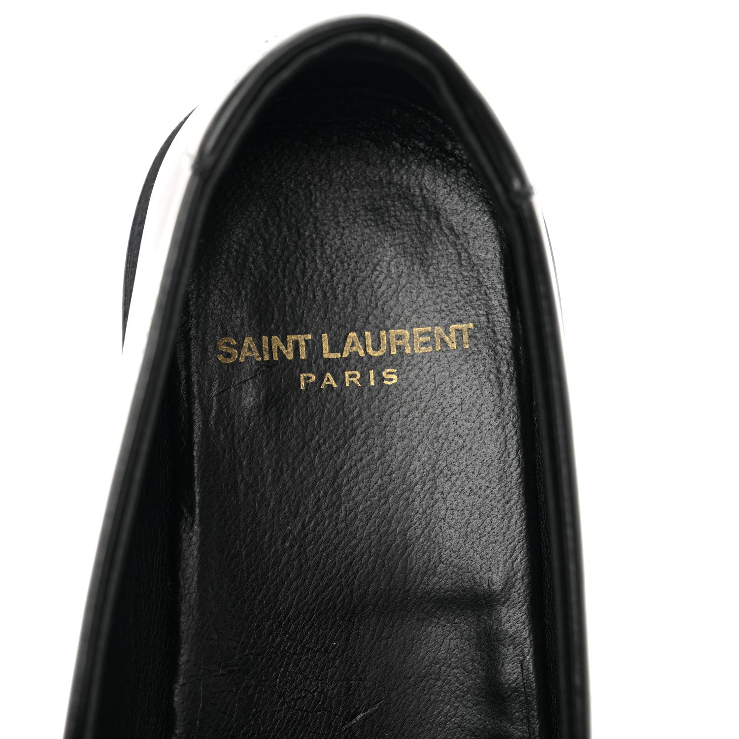 Saint Laurent Glazed Calfskin Chunky Le Loafer Penny Slippers 37.5 Black 7 of 8