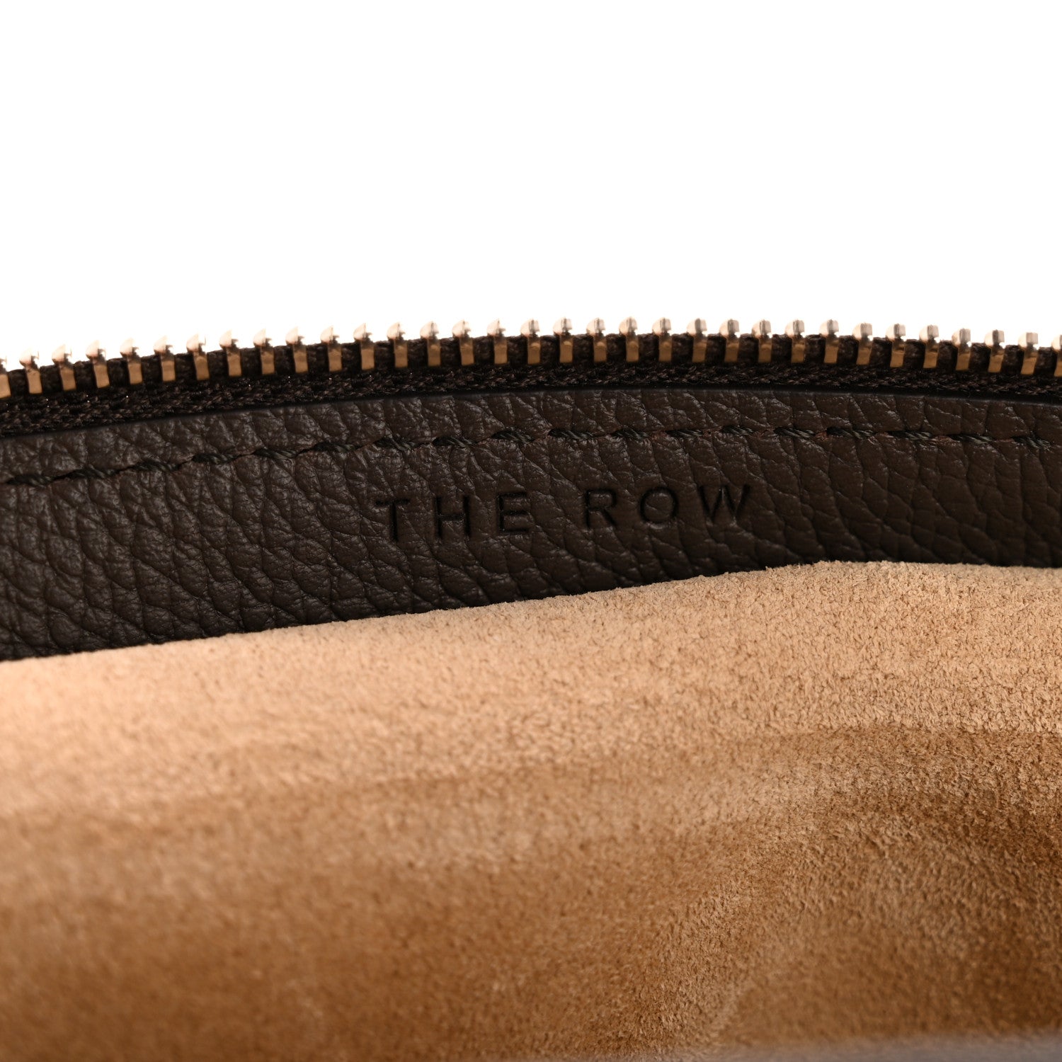 The Row Grained Calfskin Large Slouchy Banana Bag Brunette 6 of 11