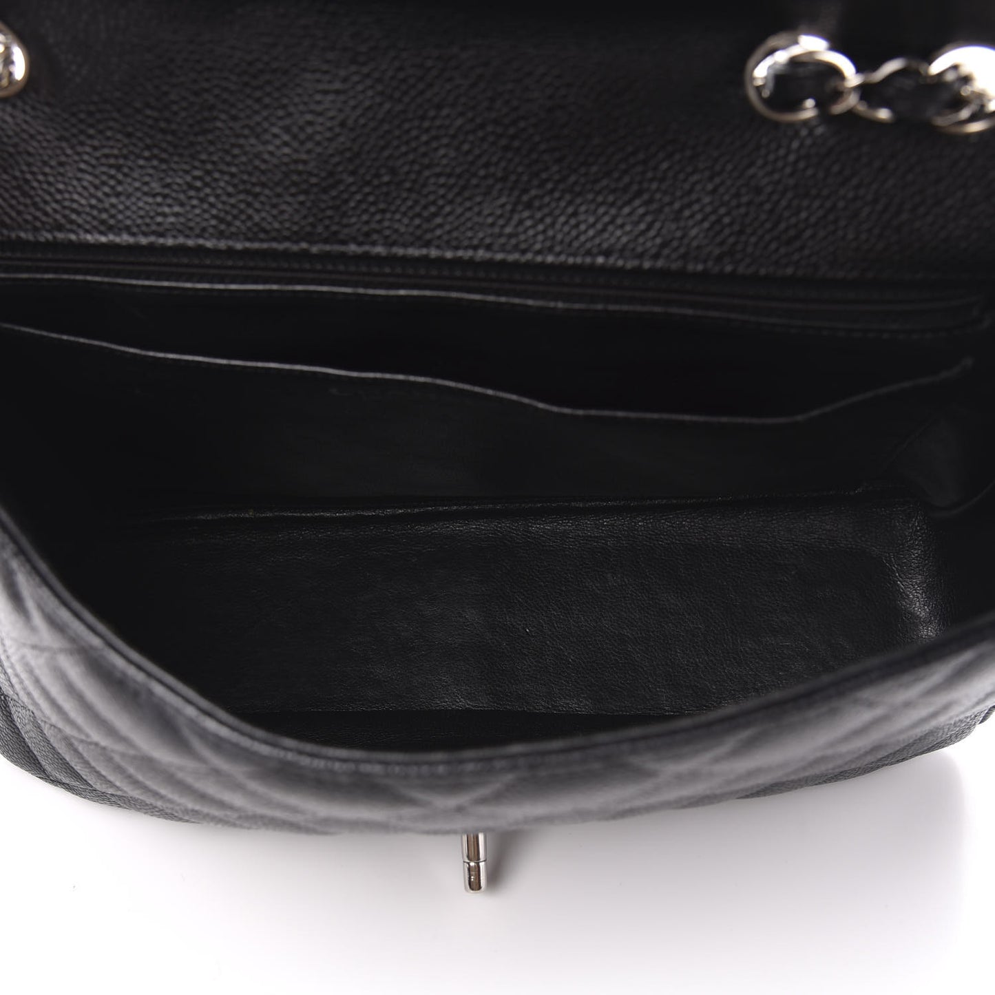 Caviar Quilted Jumbo Single Flap Black