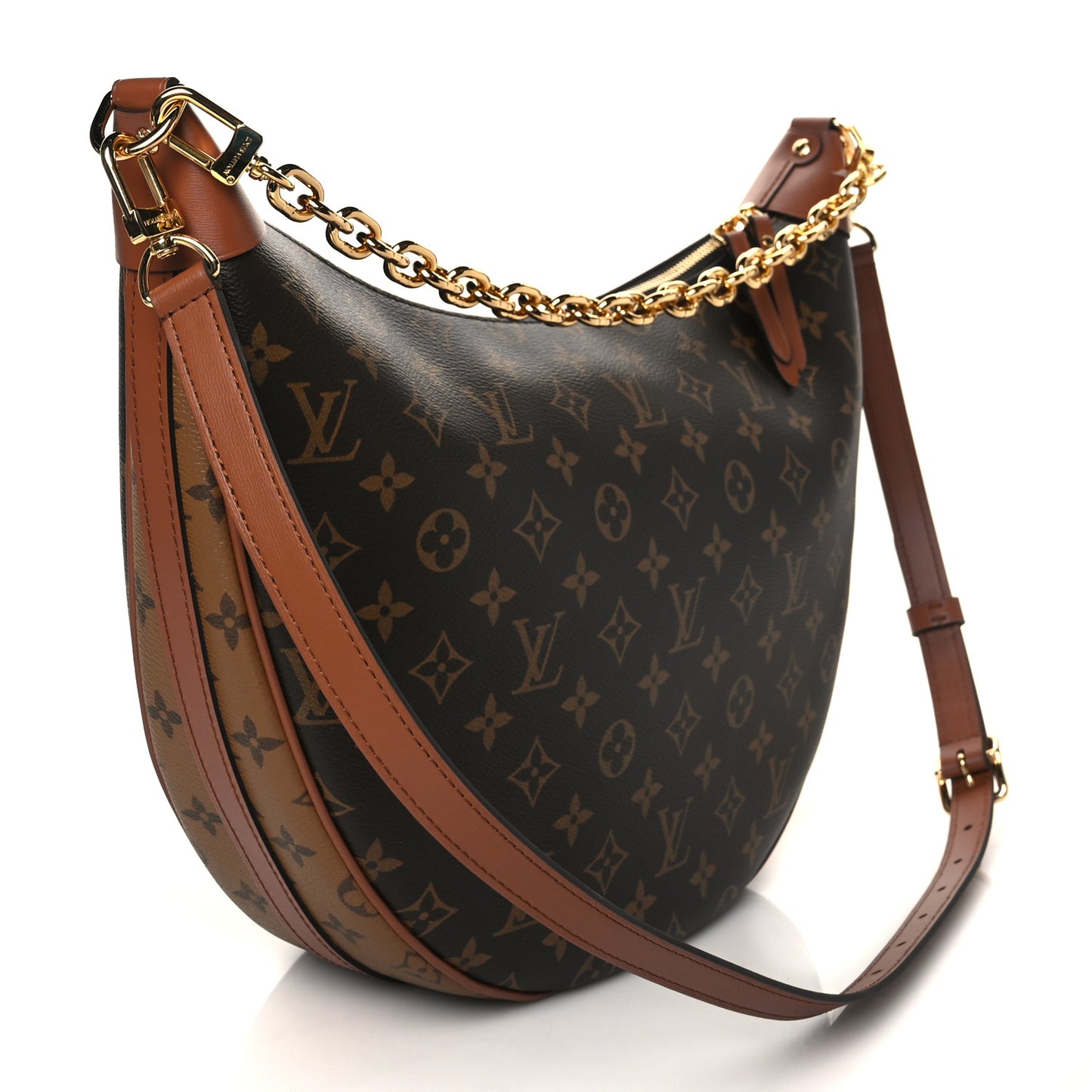 Reverse Monogram Loop Hobo