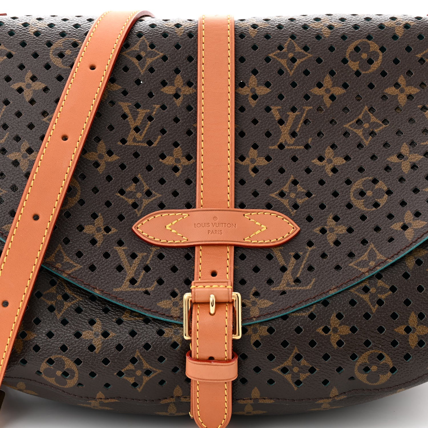 Louis Vuitton Monogram SC Flore Saumur Teal 8 of 10