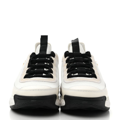 Chanel Velvet Calfskin Mixed Fibers CC Sneakers 37 Ivory Black 2 of 9