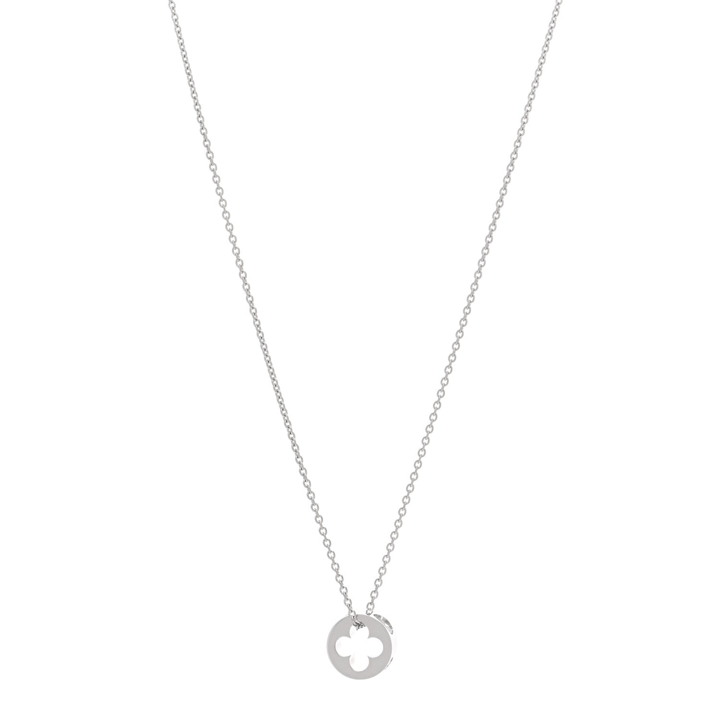 18K White Gold Empreinte Pendant Necklace
