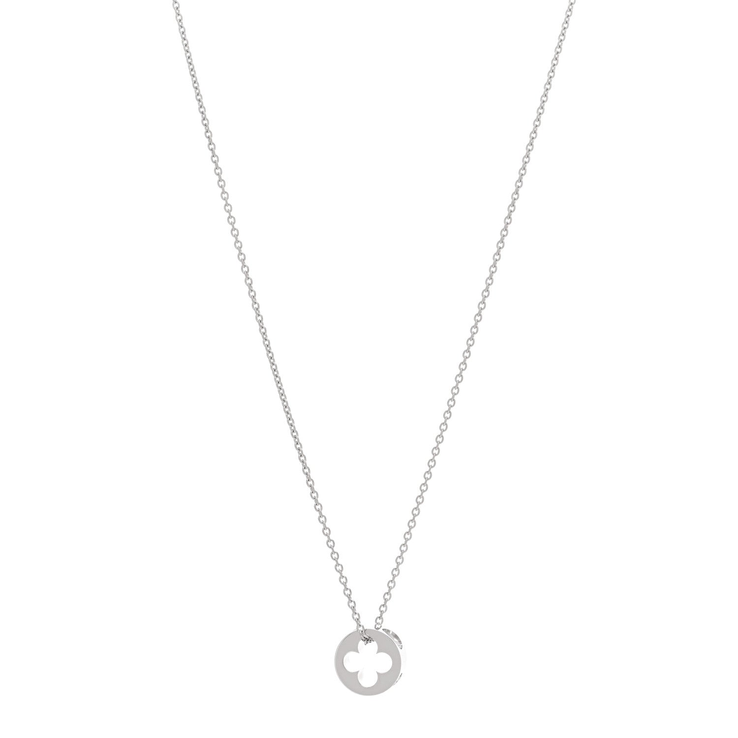 Louis Vuitton 18K White Gold Empreinte Pendant Necklace 1 of 6