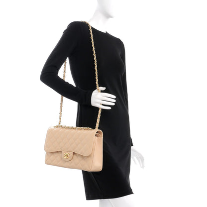 Chanel Caviar Quilted Jumbo Double Flap Beige Clair 2 of 8