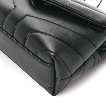 Saint Laurent Calfskin Y Quilted Monogram Monochrome Toy Loulou Crossbody Bag Black 11 of 11