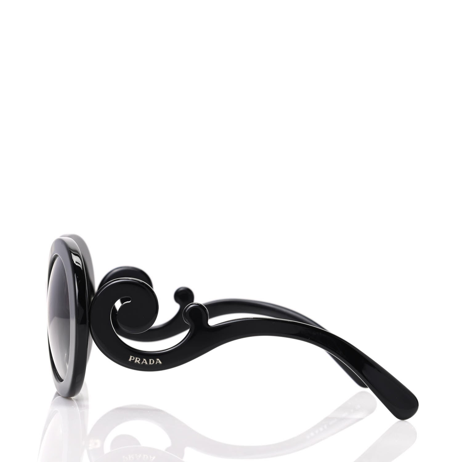 Prada Baroque Sunglasses SPR 27N Black 4 of 9