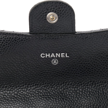 Chanel Caviar Quilted Large Gusset Flap Wallet Black 6 of 9