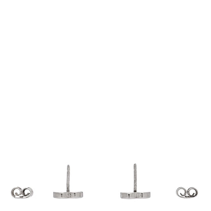 Gucci Sterling Silver Trademark Heart Stud Earrings 3 of 4