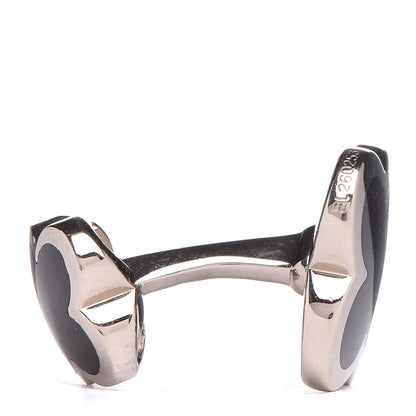 Van Cleef & Arpels 18K White Gold Mother of Pearl Pure Alhambra Cufflinks 3 of 4