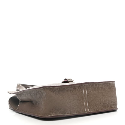 Hermes Taurillon Clemence Halzan 25 Etoupe 5 of 13