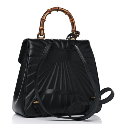 Gucci Calfskin Bamboo Trapuntata Queen Margaret Backpack Black 2 of 6