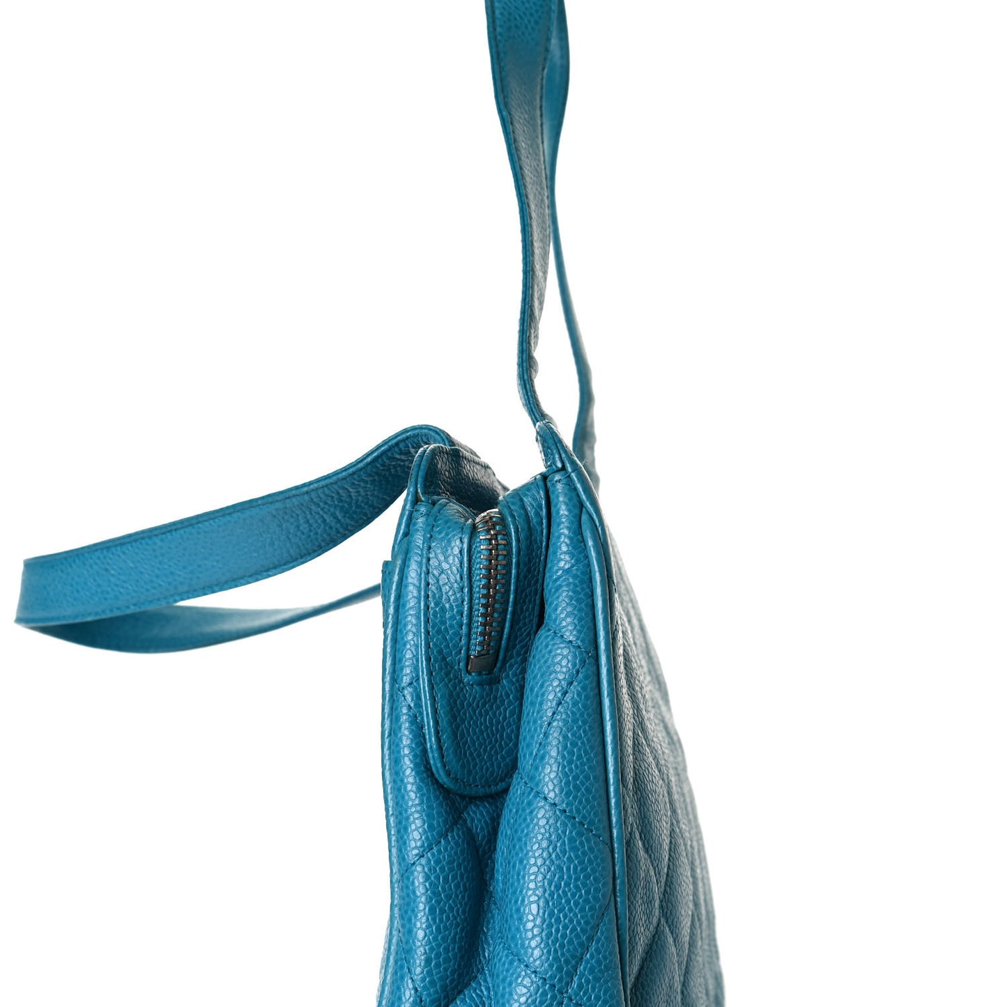 Caviar Quilted Shoulder Bag Blue