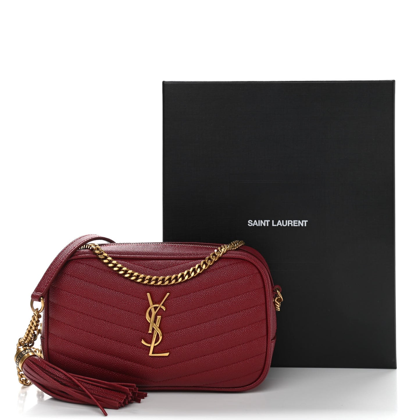 Grain De Poudre Matelasse Monogram Mini Lou Camera Bag Opyum Red