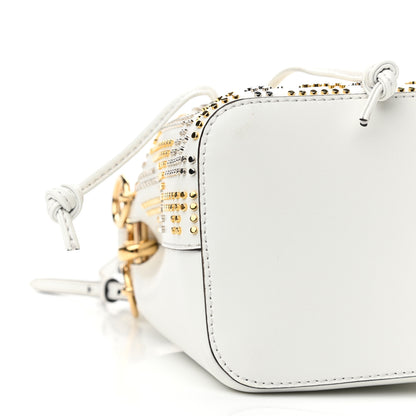 Fendi Vitello Liberty F is Fendi FF Studded Mini Mon Tresor Bucket Bag White 9 of 10