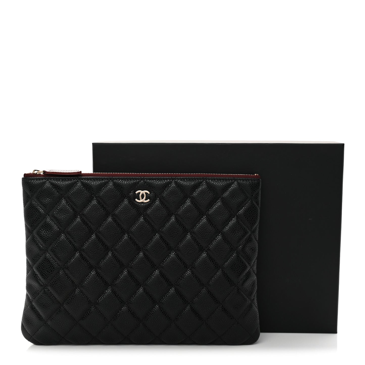 Caviar Quilted Medium Cosmetic Case Black