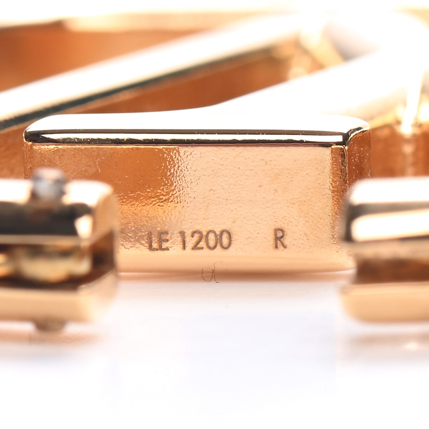 Louis Vuitton Metal Louise Hoop Earrings Gold 5 of 6