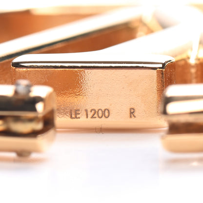 Louis Vuitton Metal Louise Hoop Earrings Gold 5 of 6