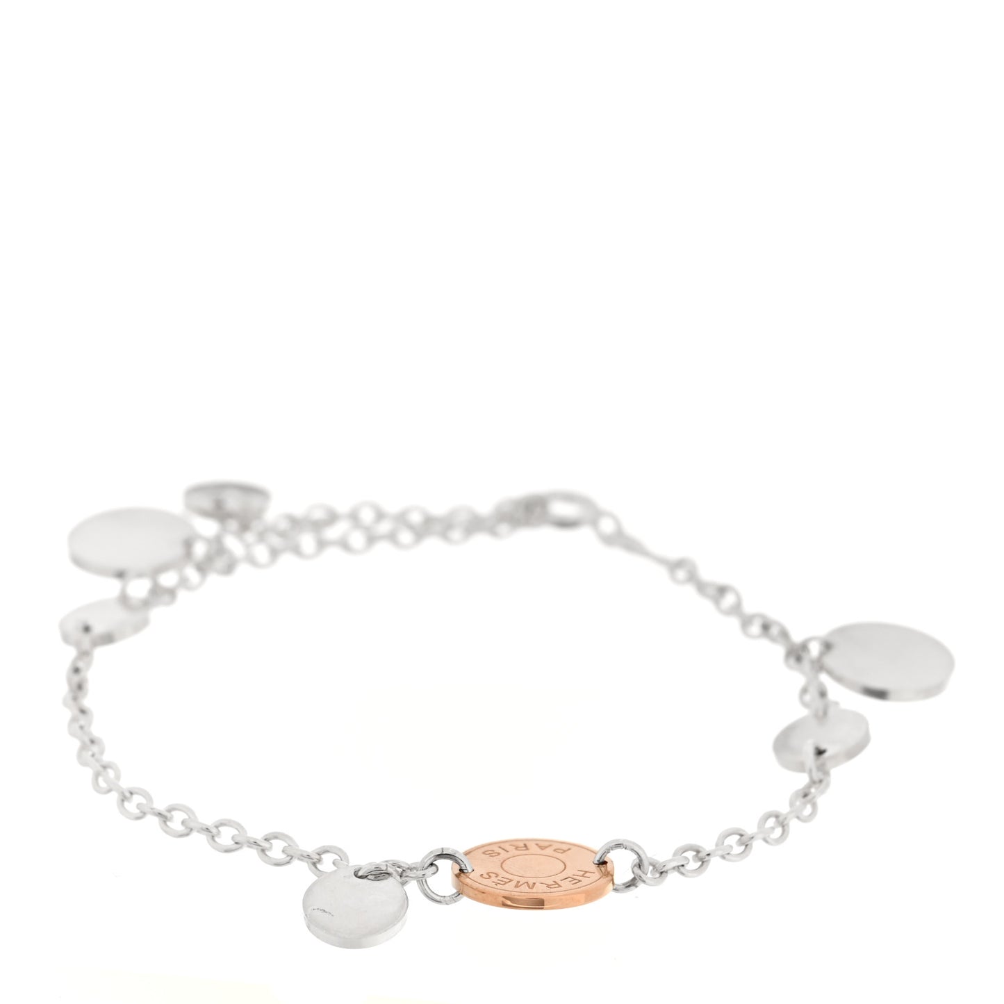 Sterling Silver 18K Rose Gold Ex-Libris Bracelet LG