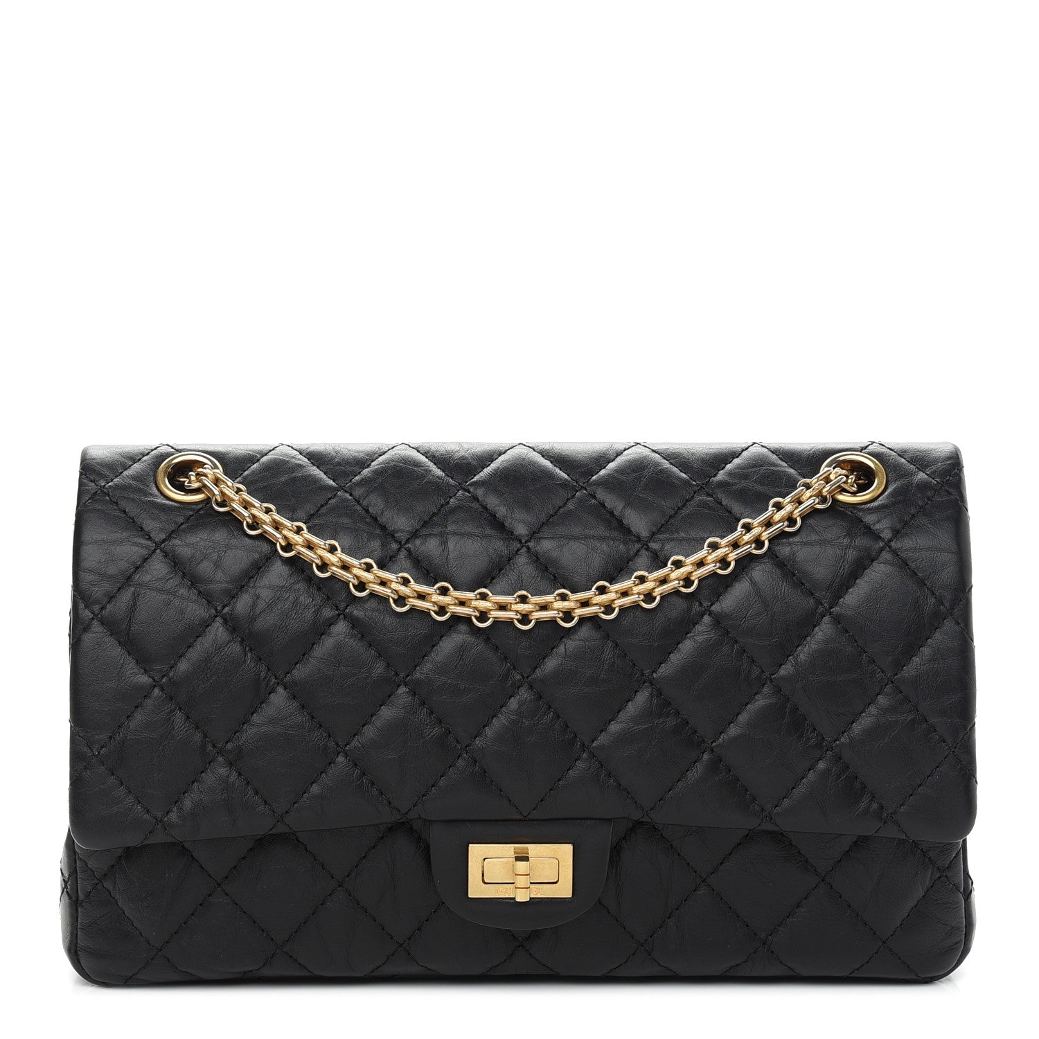 Chanel Aged Calfskin Quilted 2.55 Reissue 226 Flap Black 1 of 8