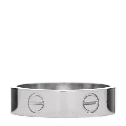 Cartier 18K White Gold 5.5mm LOVE Ring 60 9 3 of 5