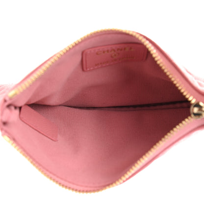 Chanel Caviar Quilted Small Cosmetic Case Dark Pink 5 of 8