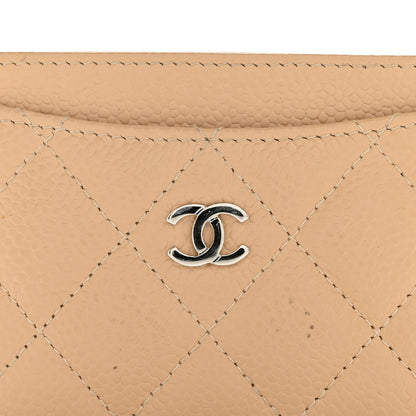 Chanel Caviar Quilted Card Holder Beige 9 of 10