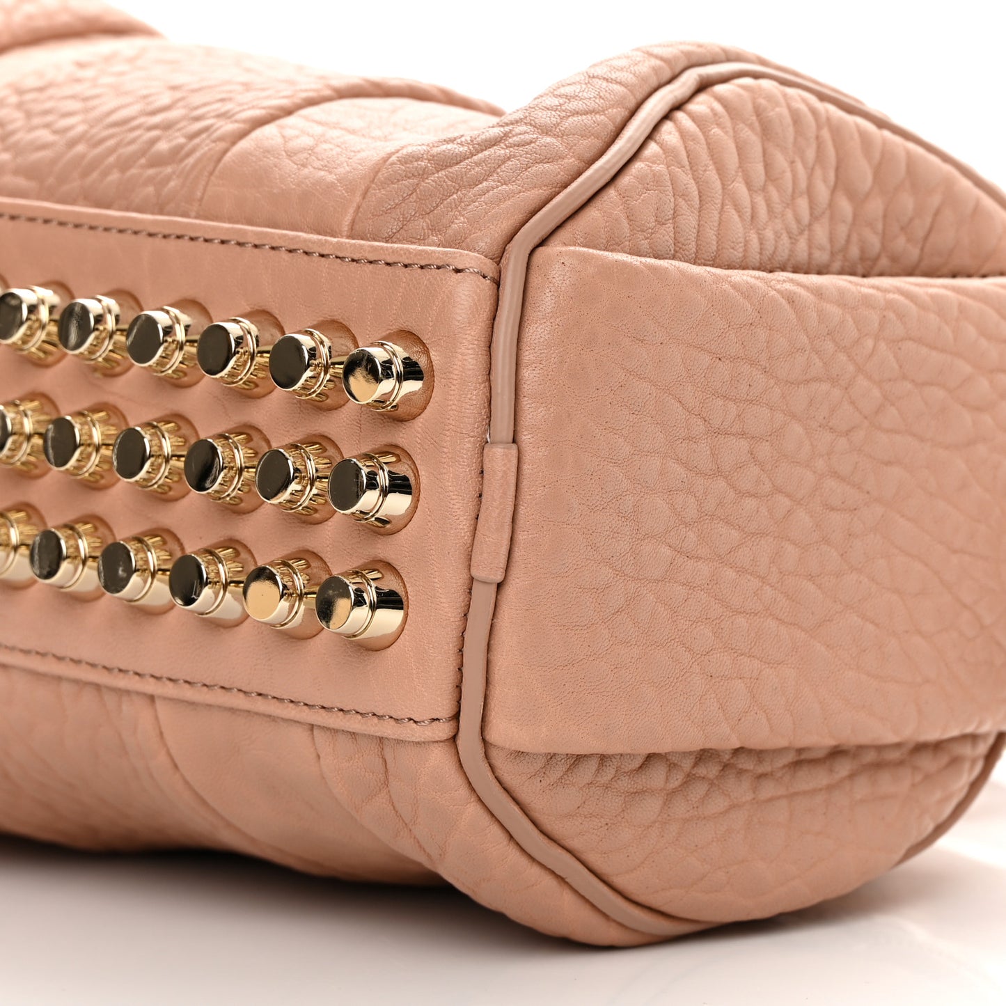 Pebbled Lambskin Mini Rockie Latte Gold Hardware