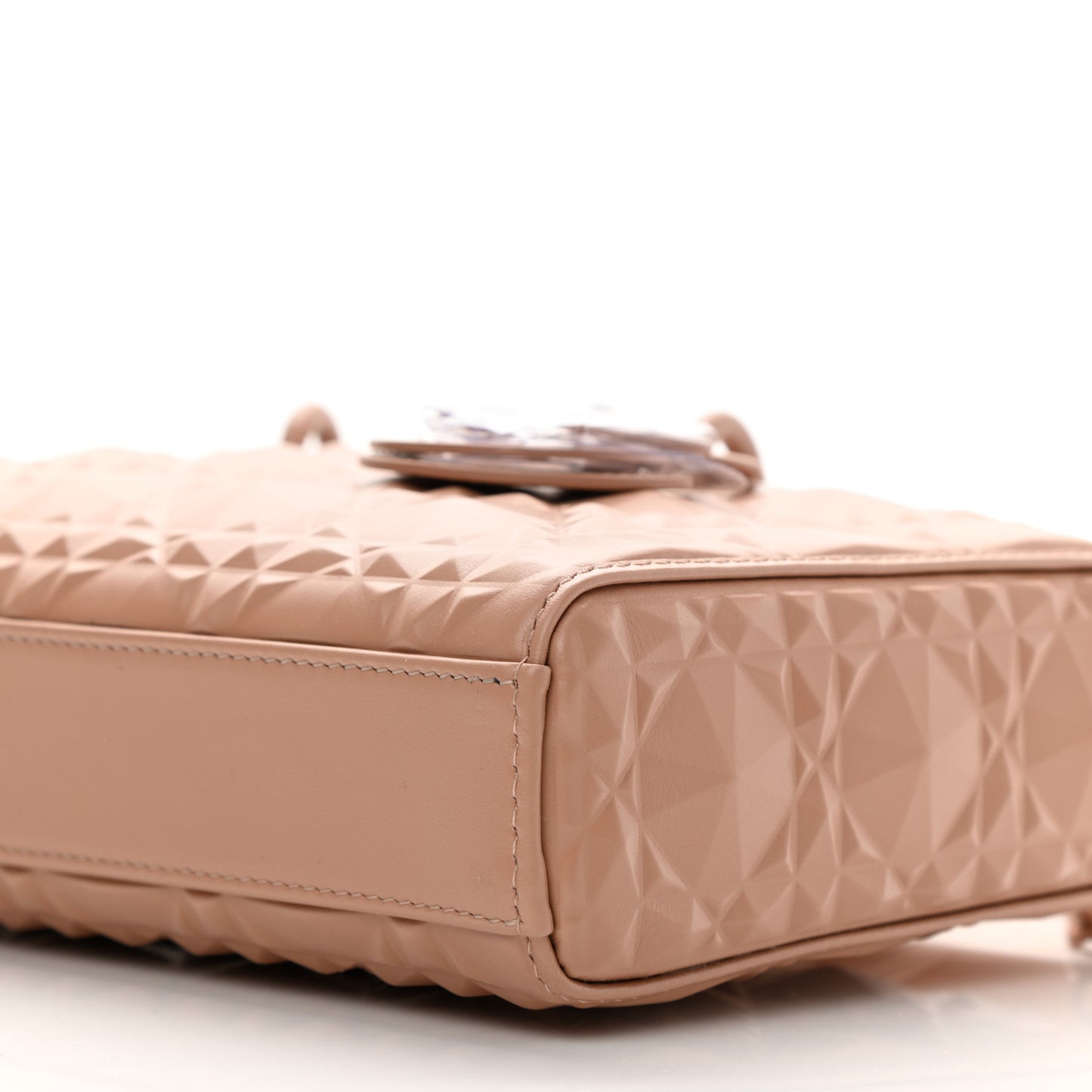 Calfskin Cannage Diamond Medium Lady D-Joy Rose Des Vents