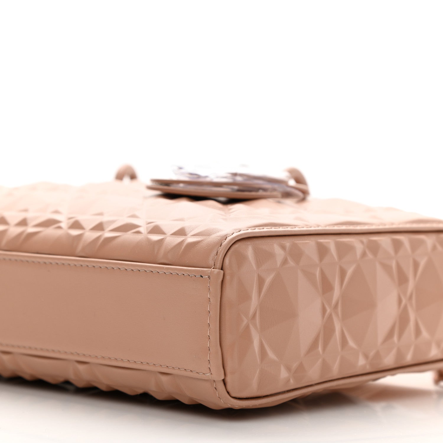 Christian Dior Calfskin Cannage Diamond Medium Lady D-Joy Rose Des Vents 10 of 12