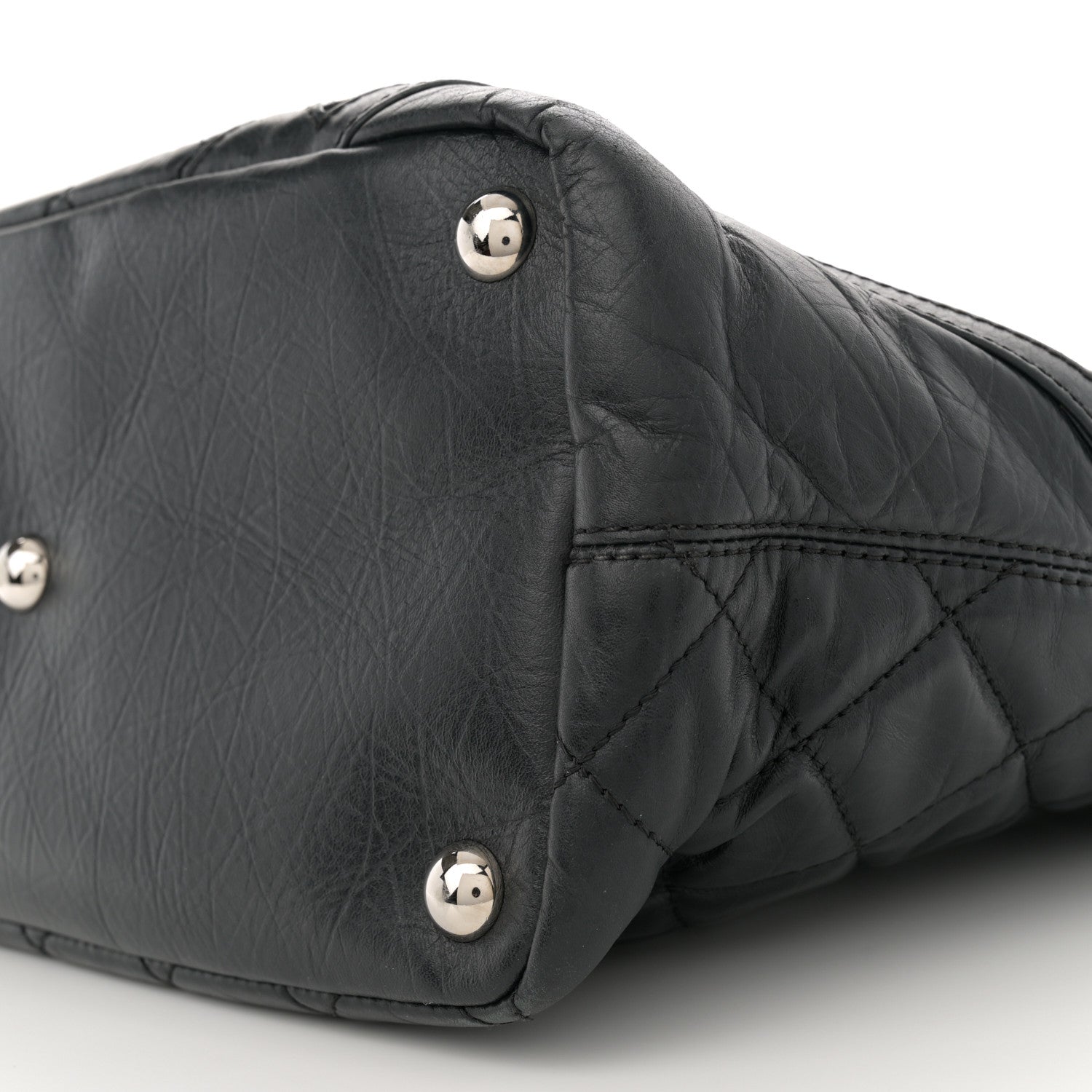 Chanel Aged Calfskin Quilted Large Cotton Club Tote Black 10 of 11