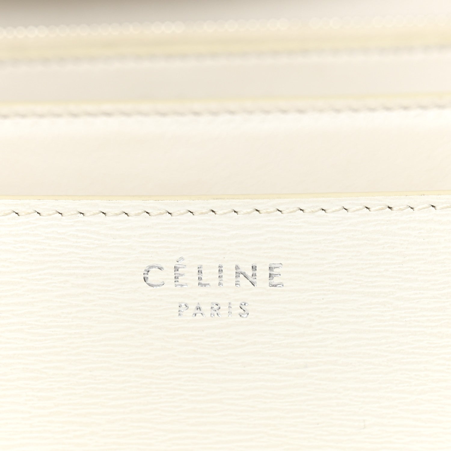 Celine Liege Calfskin Medium Classic Box Flap Bag White White 6 of 10