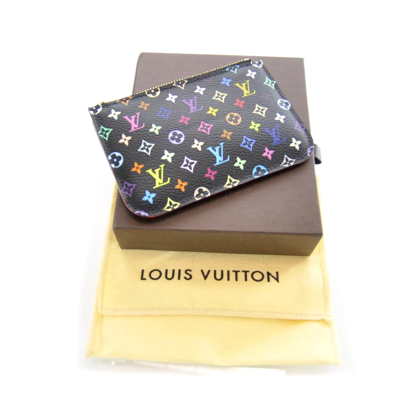 Monogram Multicolor Key Pouch Black Violet