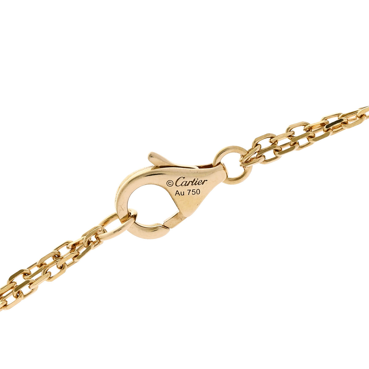 Cartier 18K Yellow Gold 2 Diamond LOVE Necklace 4 of 6