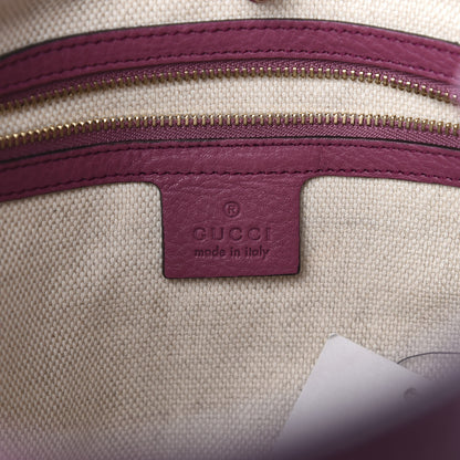 Gucci Pebbled Calfskin Medium Soho Chain Shoulder Bag Peonia Flower 6 of 10