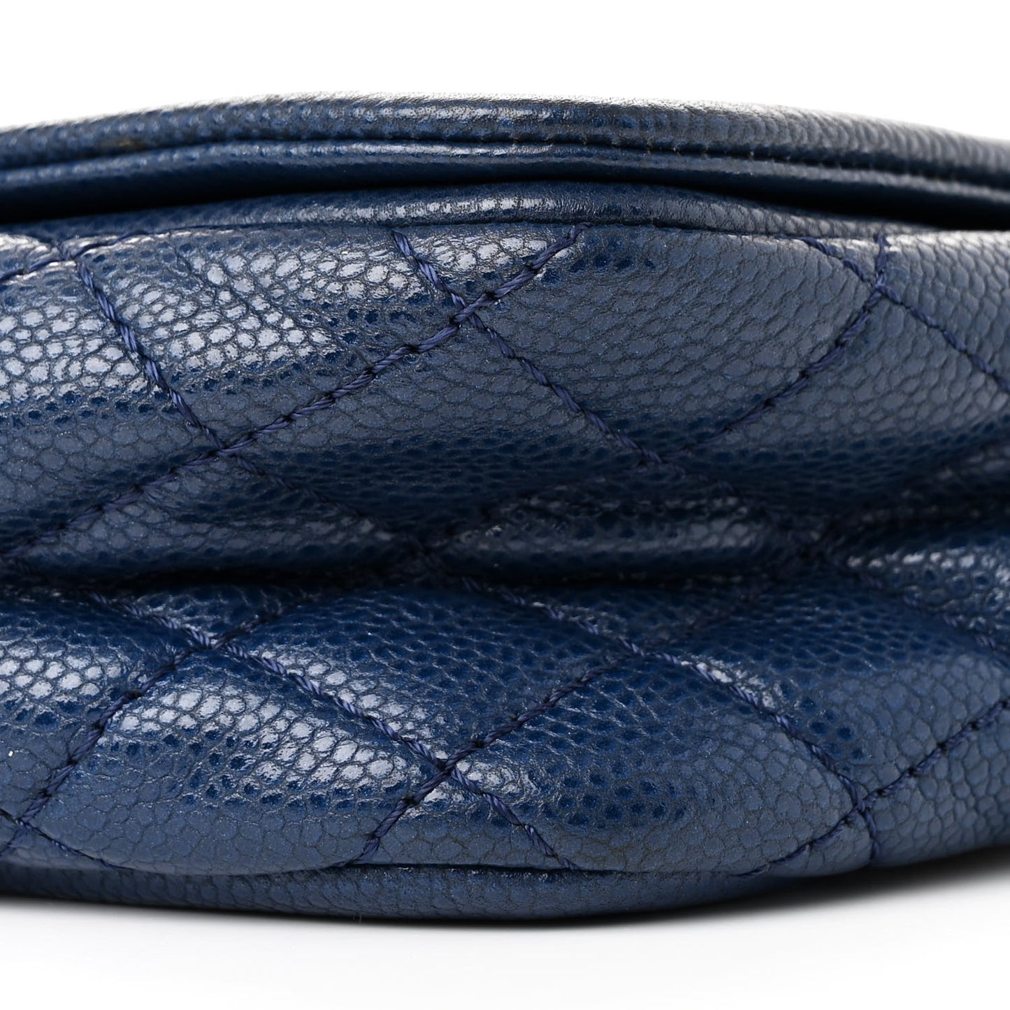 Caviar Medium Timeless CC Flap Navy Blue