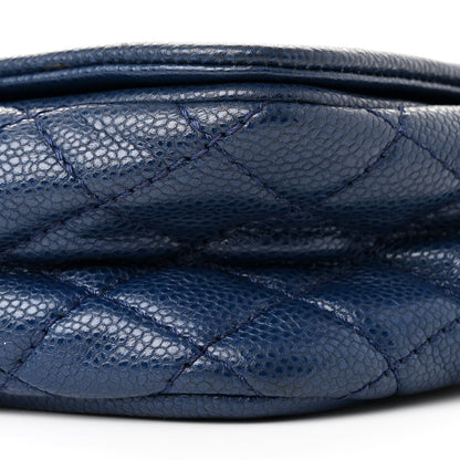 Chanel Caviar Medium Timeless CC Flap Navy Blue 10 of 10