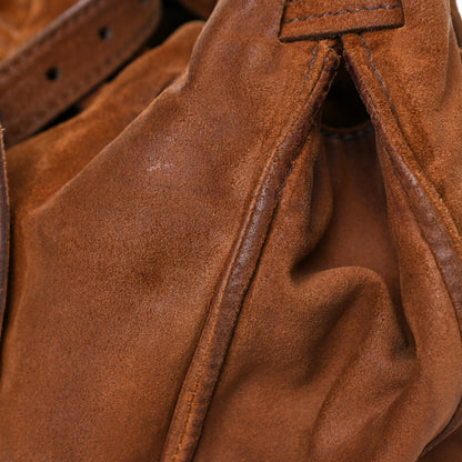 Miu Miu Suede Drawstring Tote Brown 10 of 23