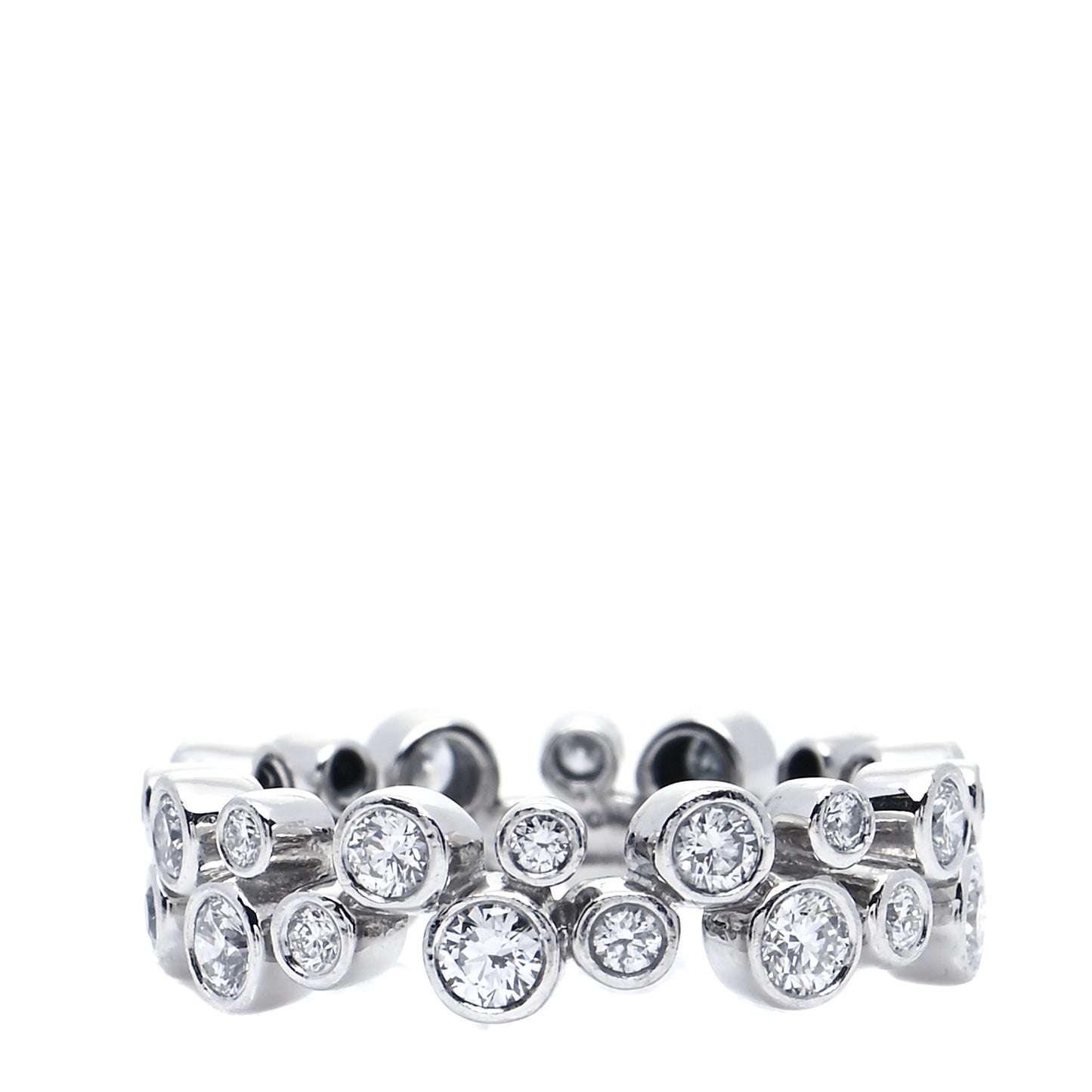 Platinum Diamond Bubble Band Ring 48 4.5