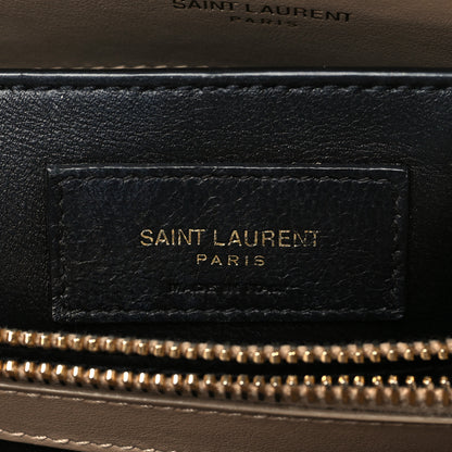 Saint Laurent Calfskin Y Quilted Monogram Small Loulou Chain Satchel Dark Beige 5 of 7