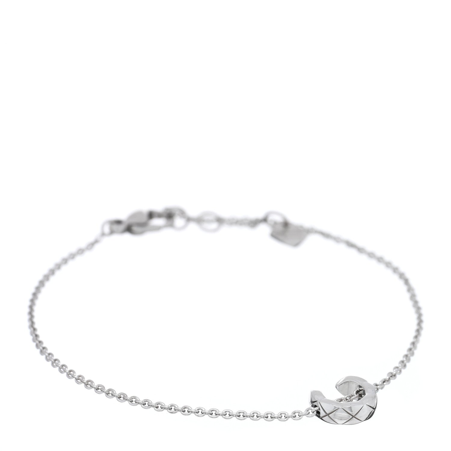 Chanel 18K White Gold Coco Crush Station Bracelet 1 of 4