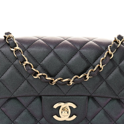Chanel Iridescent Lambskin Quilted Mini Rectangular Flap Black 8 of 10
