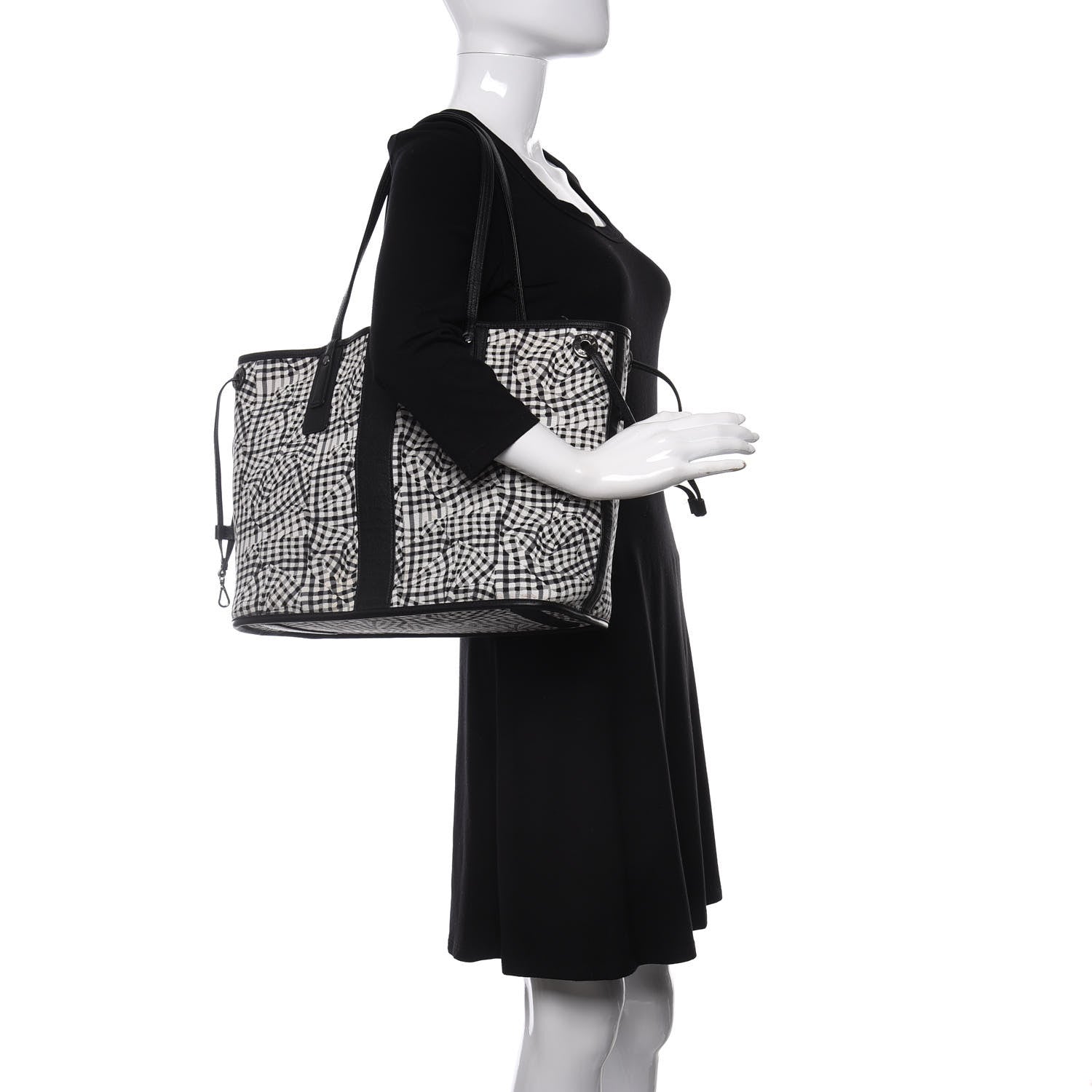 MCM Visetos Medium Liz Reversible Shopper Tote Black 2 of 14