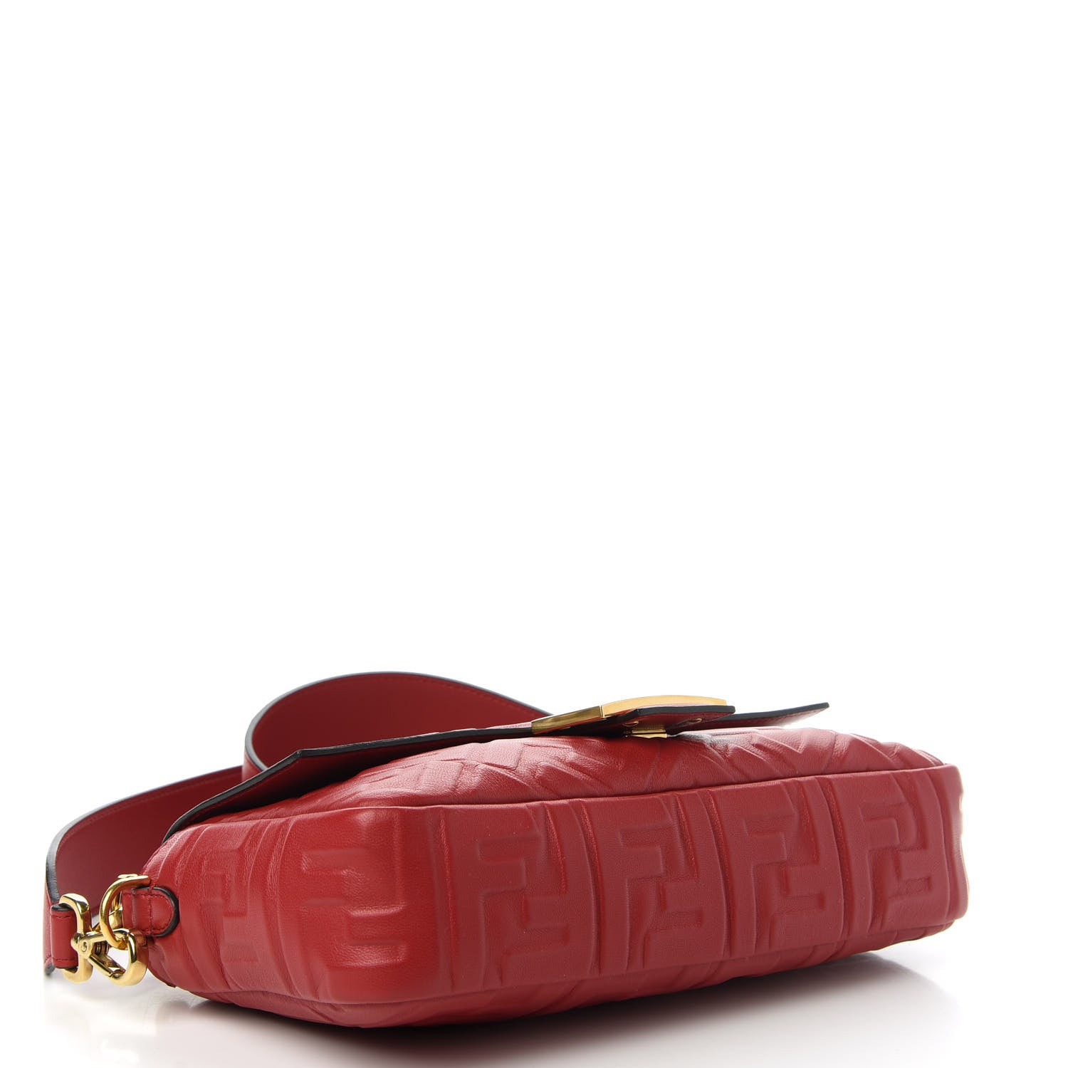 Fendi Nappa FF 1974 Embossed Baguette Fragola 4 of 10