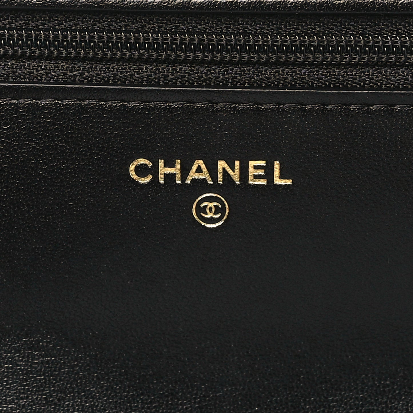 Goatskin Quilted Chanel 19 Wallet On Chain WOC Black