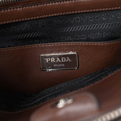 Prada Glace Calf Twin Pocket Tote Bruciato 8 of 18
