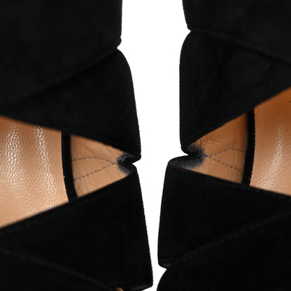 Christian Louboutin Suede Apron Lili 120 Pumps 40.5 Black 8 of 9